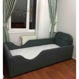 Puf Bebe 90X190 Ölçüde Çocuk Yatağı (Iç Yatak Dahildir) - Koyu Gri - 90 x 190 cm