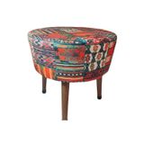 Puf Koltuk Bench Tabure – Anadolu Kilim Motoif - Ahşap Ayaklı
