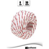 Pufazzo Iskota Halat 8mm 50M - Polyester Örme Halat – Dayanıklı Gemici, Denizci, Kamp ve Dağcı Ipi