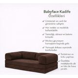 Puffiber Kadife Kumaş Kanepe|babyface Kadife|modern Tasarım,konforlu ve Dayanıklı,katlanır Kanepe 90X200 cm - Acı Kahverengi