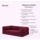 Puffiber Kadife Kumaş Kanepe|babyface Kadife|modern Tasarım,konforlu ve Dayanıklı,katlanır Kanepe 90X200 cm - Bordo