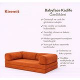 Puffiber Kadife Kumaş Kanepe|babyface Kadife|modern Tasarım,konforlu ve Dayanıklı,katlanır Kanepe 90X200 cm - Kiremit