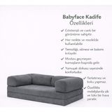 Puffiber Kadife Kumaş Kanepe|babyface Kadife|modern Tasarım,konforlu ve Dayanıklı,katlanır Kanepe 90X200 cm - Koyu Gri