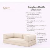 Puffiber Kadife Kumaş Kanepe|babyface Kadife|modern Tasarım,konforlu ve Dayanıklı,katlanır Kanepe 90X200 cm - Krem