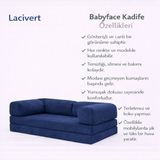 Puffiber Kadife Kumaş Kanepe|babyface Kadife|modern Tasarım,konforlu ve Dayanıklı,katlanır Kanepe 90X200 cm - Lacivert