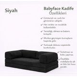 Puffiber Kadife Kumaş Kanepe|babyface Kadife|modern Tasarım,konforlu ve Dayanıklı,katlanır Kanepe 90X200 cm - Siyah