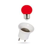 PUFFIN 1 W Led Gece Lambası Ampulü Kırmızı + Fişli Duy
