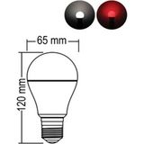 Puffin 2 Renkli (Beyaz-Kırmızı) 9+2W E27 Duylu LED Ampul - Beyaz - Kırmızı