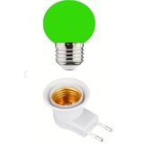 PUFFIN Açma Kapama Anahtarlı Duy Fişli + 1w Tasarruflu E27 Led Gece Lambası Yeşil Işık
