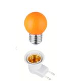 PUFFIN Anahtarlı Duy Fişli + 1w Tasarruflu E27 Led Gece Lambası Turuncu