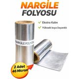Puffstore Kalın Nargile Folyosu 2 Parça 46 Mikron Yüksek Isıya Dayanıklı Ekstra Kalın Yapı - Açık Gri