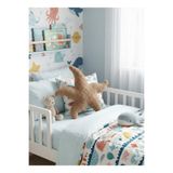 pufftable peluş deniz yıldızı yastık kırlent içi dolgulu camel kahve teddy kumaş büyük boy