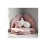pufftable puftable montessori bulut oyun minderi,pembe renk,oyun halısı ve matı 5 cm sünger 4 parça