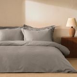 Puffy Andra Çift Kişilik Saten Nevresim Takımı – Grej - Gri - Bej - 200 x 220 cm