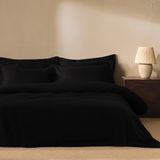 Puffy Andra Çift Kişilik Saten Nevresim Takımı – Siyah - 200 x 220 cm