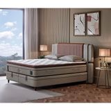 Puffy Bamboo 180x200 cm Pedic 3'lü Yatak Baza Başlık Set