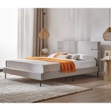 PUFFY BaseUp Başlıklı Karyola, 120x200 cm - Keten - 120x200 cm -