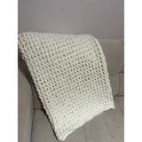 Puffy Battaniye, Peluş Battaniye, Bebek Battaniyesi,unisex Bebek Battaniyesi, 90X90, Beyaz - 0 - 5 Yaş