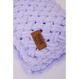 Puffy Bebek Battaniyesi Panduf 2’li SET 100x100cm Lila Unisex El Yapımı Alize Puffy Örgü OEKO TEX Sertifika - 100 x 100 cm