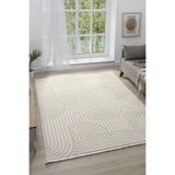 Puffy Beyaz Halı Yumuşak Dokulu Shaggy Halı Oturma Odası Salon Halısı 13809D Beyaz 80 x 150
