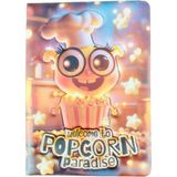 Puffy Cute Kokulu Not Defteri 13 x 18 cm 96 Ypr. Çizgili Popcorn - 1 Adet - Çok Renkli