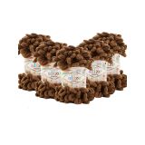 Puffy El Örgü Ipliği 5'li Paket - 100 Gr. 9 Mt. Parmak Örgü Ipi (Kahve Moka 321)