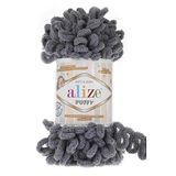 Puffy El Örgü Ipliği 5'li Paket - 87 Koyu Gri - 100 Gr. 9 Mt. Parmak Örgü Ipi
