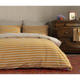 PUFFY Forres Ranforce Nevresim Takımı, Çift Kişilik - Pamuk - 200x220 cm - Hardal