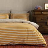 Puffy Forres Tek Kişilik %100 Pamuk Nevresim Takımı - Hardal - 160 x 220 cm