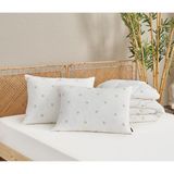 PUFFY Gronn Bambu 2'li Yastık, 50x70 cm - Dokuma Kumaş - 50x70 cm - Beyaz