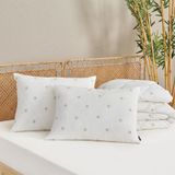 PUFFY Gronn Bambu Yastık, 50x70 cm - Dokuma Kumaş - 50x70 cm - Beyaz