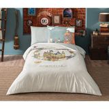 PUFFY Harry Potter Hogwarts Ranforce Nevresim Takımı, Tek Kişilik - Pamuk - 160x220 - Krem