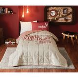 PUFFY Harry Potter Owl Post Uyku Seti, Tek Kişilik - Pamuk Polyester - 155x215 - Kırmızı