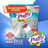 Puffy Hepsi Bir Arada Bulaşık Makinesi Deterjanı Kapsül 90 Yıkama