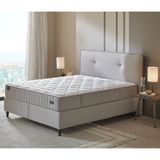 PUFFY Hybrid Rest 3'lü Set Yatak Baza Başlık, 140x190 cm - Keten - 140x190 cm - Kahve - 14201