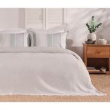 PUFFY Klaire Pamuklu Pike Takımı, Tek Kişilik - Pamuk Polyester - 160x220 cm - Gri