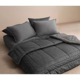 PUFFY Merin Veloura Kadife Uyku Seti, Çift Kişilik - - 195x215 cm - Antrasit