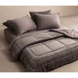 PUFFY Merin Veloura Kadife Uyku Seti, Çift Kişilik - - 195x215 cm - Vizon
