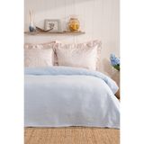 Puffy Merit Tek Kişilik %100 Pamuk Armürlü Pike Takımı - Mavi