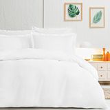 Puffy Naturalis Çift Kişilik Ranforce Yıkamalı Nevresim Takımı - Beyaz - 200 x 220 cm