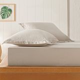 Puffy Naturalis Ranforce Çift Kişilik Lastikli Çarşaf - Bej - 160x200