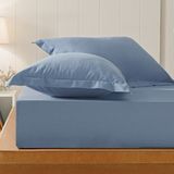 Puffy Naturalis Ranforce Çift Kişilik Lastikli Çarşaf - Indigo - 160x200