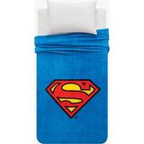 Puffy Superman Logo Tek Kişilik Wellsoft Battaniye - Mavi - 150 x 220 cm