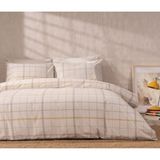 PUFFY Tove Pamuklu Nevresim Takımı, Çift Kişilik - Pamuk Polyester - 200x220 cm - Ekru
