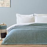 Puffy Trinity Çift Kişilik Wellsoft Battaniye - Buz Mavisi - 200 x 220 cm