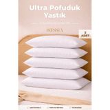 Puffy Yastık 5 Li Set Yumuşak, Dolgun, Silikon Elyaf Dolgulu 50 X 70 Cm. Beyaz