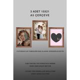 Pufi 3 ADET 15X21 KEMENÇE AHŞAP ÇERÇEVE MDF - PVC'Lİ FOTOĞRAF ÇERÇEVE - 3 ADET A5 ÇERÇEVE