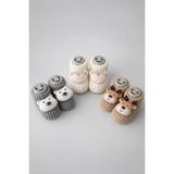 pufien Örgü Patik, Yenidoğan Bebek Patiği, Peluş Hayvan Figürlü Triko Panduf, 3lü set