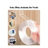 Pufino 3 Metre Yüksek Mukavemetli Çift Taraflı Doku Bandı nano Teknolojili-süper Güçlü Bant