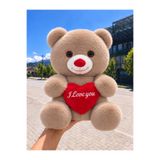 Pufiş Toys Kalpli Ayıcık Sevimli Hediyelik Oyuncak 35cm - Peluş Oyuncak Ayıcık